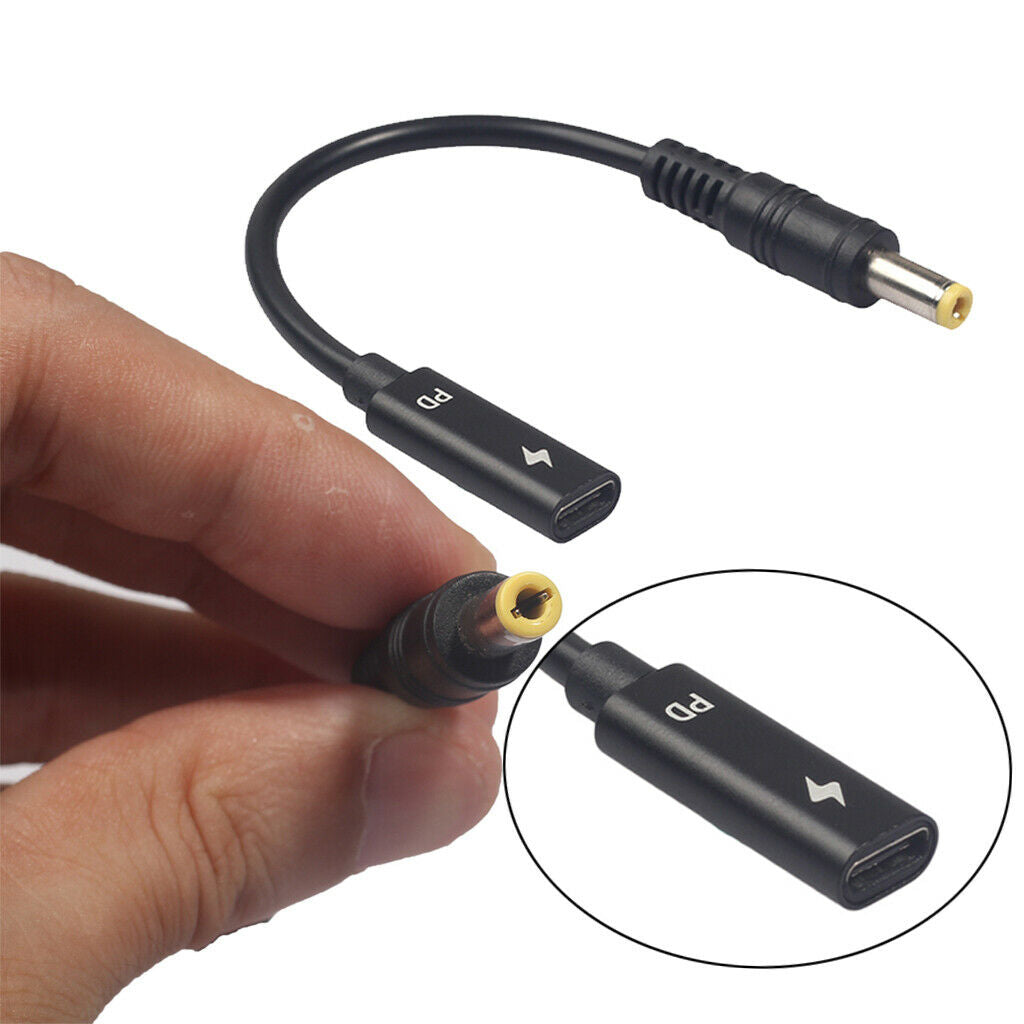 Type-C Female To 5.5mm*2.5mm Plug PD Charging Cable Charger Adapter