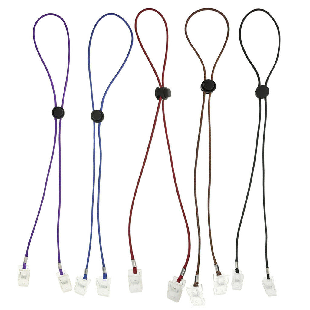 5 Pieces Napkin Clip Strap Lanyard Bib Holder Neck Chain for Elderly Adults