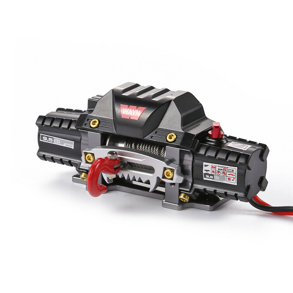 RC Car Double Motor Winch w/Remote Control Wire Switch for 1/8 RC Crawler