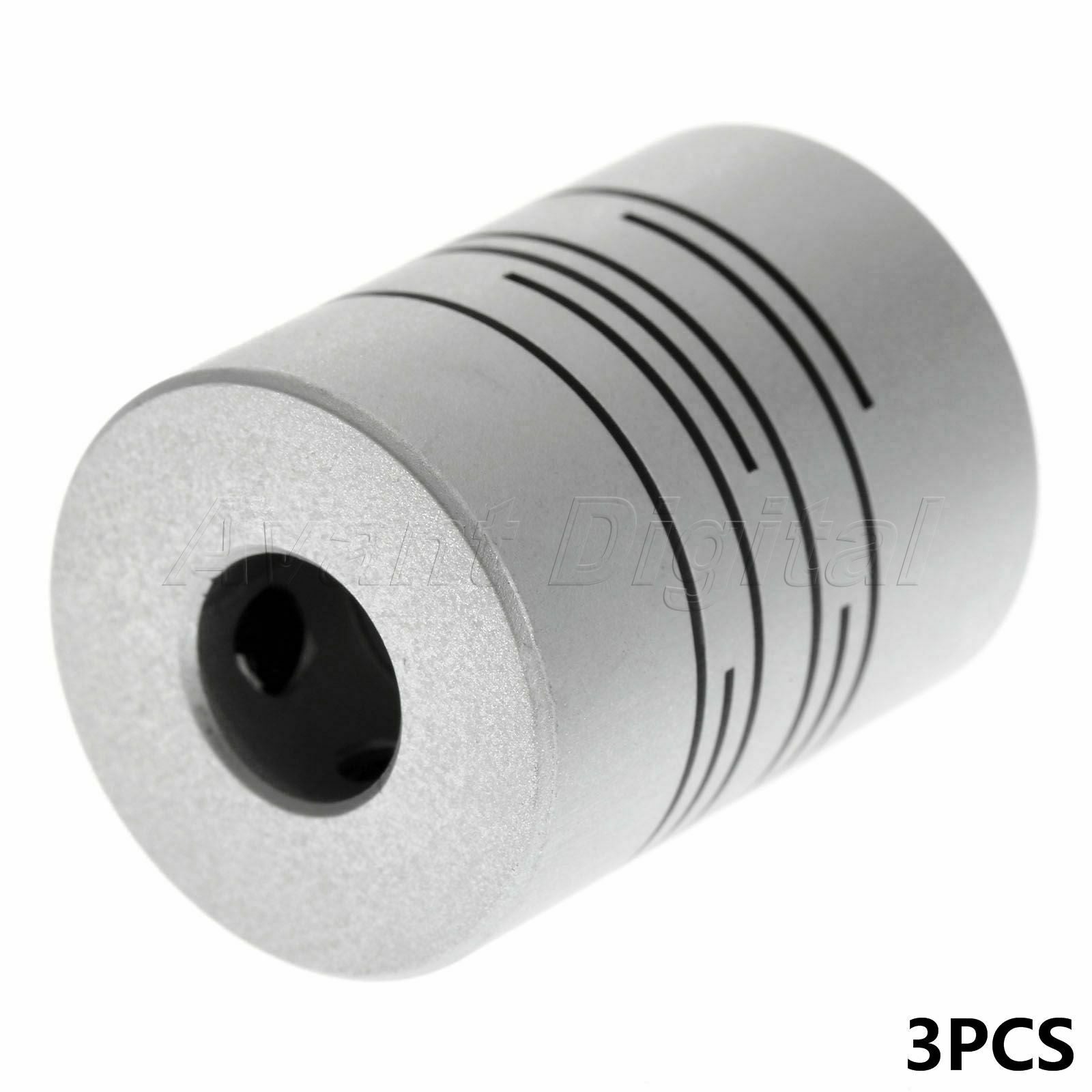 3Pcs 5X8mm CNC Motor Jaw Shaft Coupler Coupling Stepper Coupler Flexible Clutch