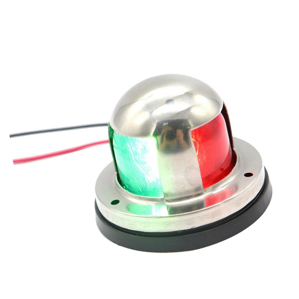12V Boat Marine Yacht LED Bow Lighting Red & Green 2 in 1 Navigation Light