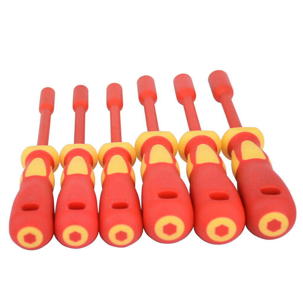 Insulated Nut Driver Electric 1000V 4mm-13mm Hex Screwdriver 8mm x 125mm