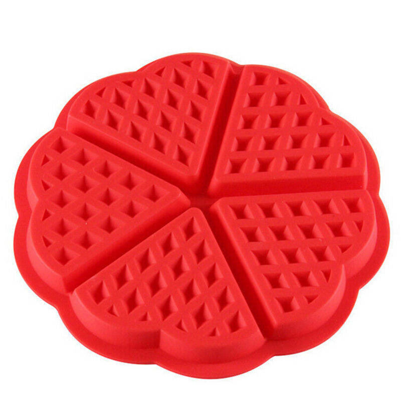 1Pcs Silicone Mini Round Waffles Pan Cake Baking Mould Mold Waffle Tray b.l8