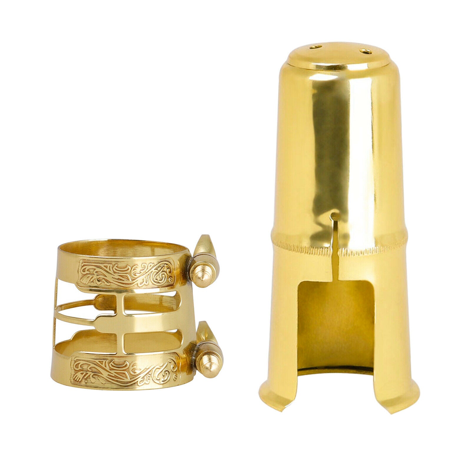 Solid Brass Alto Saxophone Mouthpiece Protective   with Ligature for