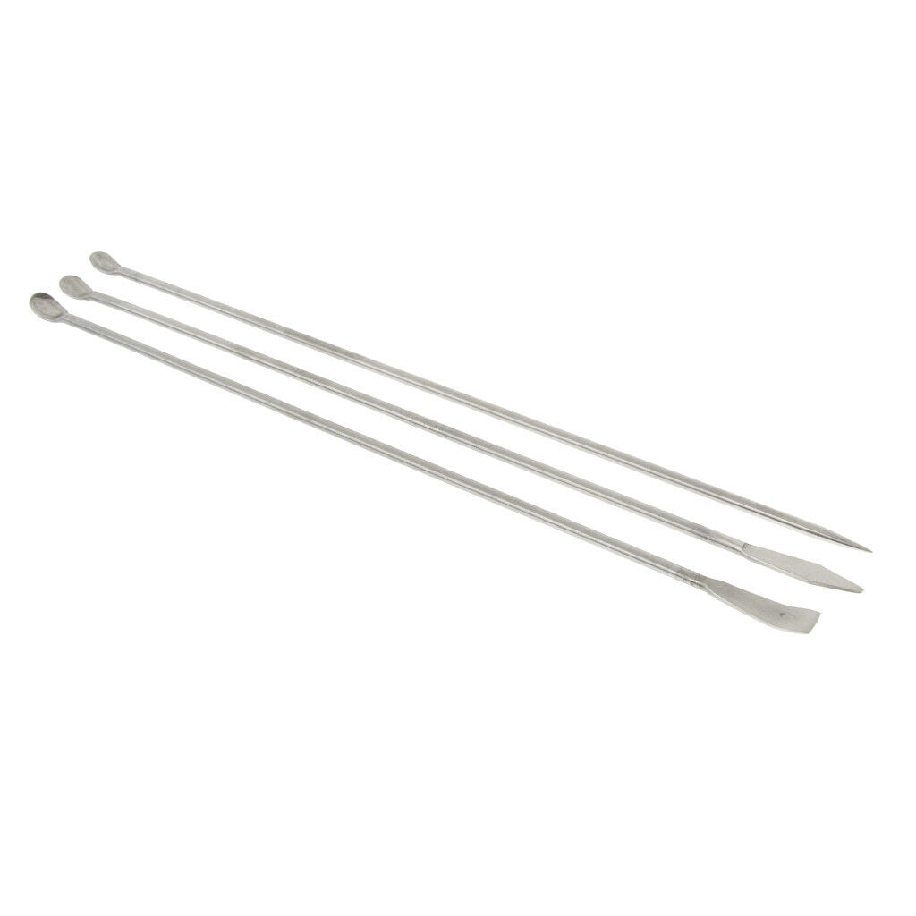 Stainless Steel Micro Spoon Spatulas Set (Pack of 3)