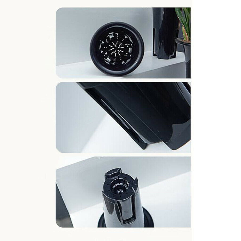2X Plastic Tall Plant Pots Black Flower Pots Planters for Orchid Cactus XL