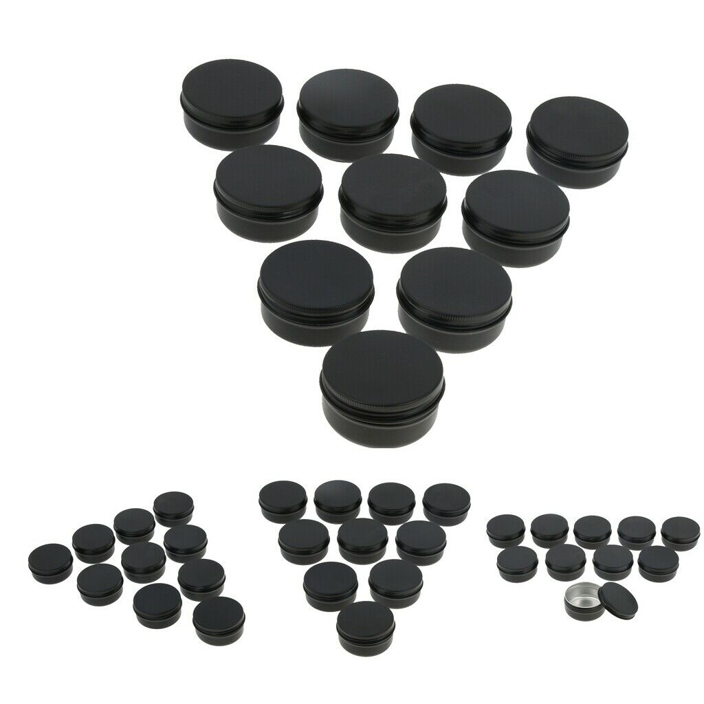 40Pieces Empty Metal Cosmetic Containers Travel Tins Makeup Sample Jars 50g