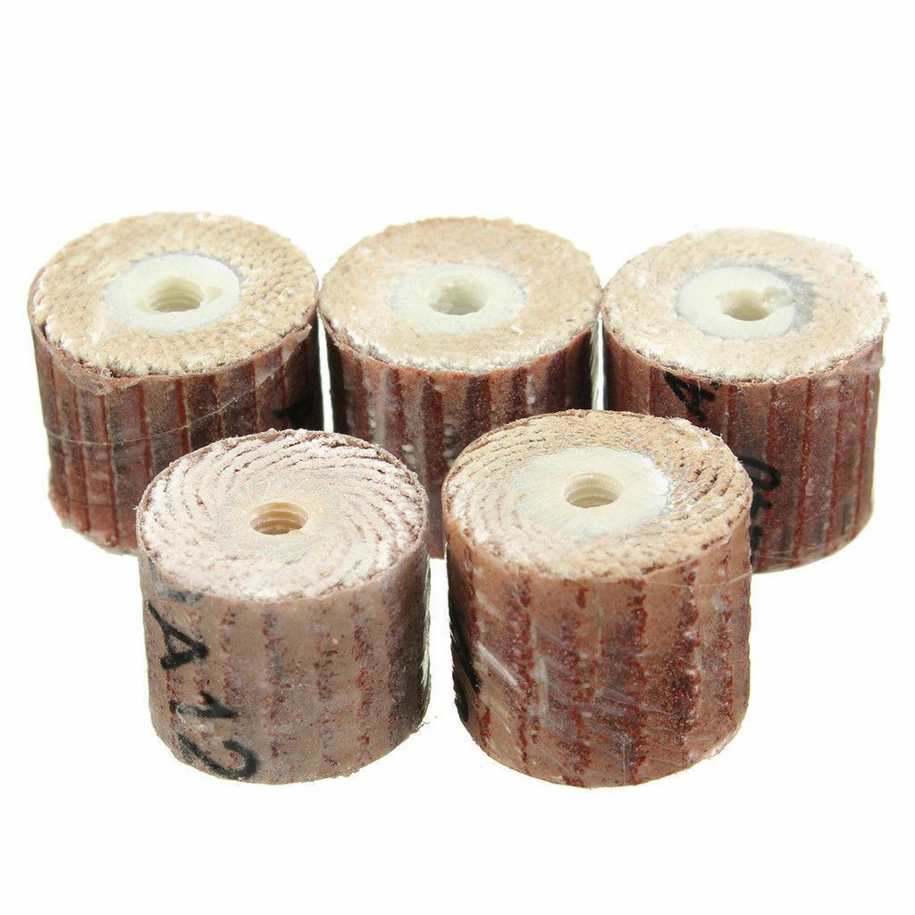 12pcs 240Grit Sanding Flap Wheel Sand Paper  Rotary Die Grinder Drill Bit