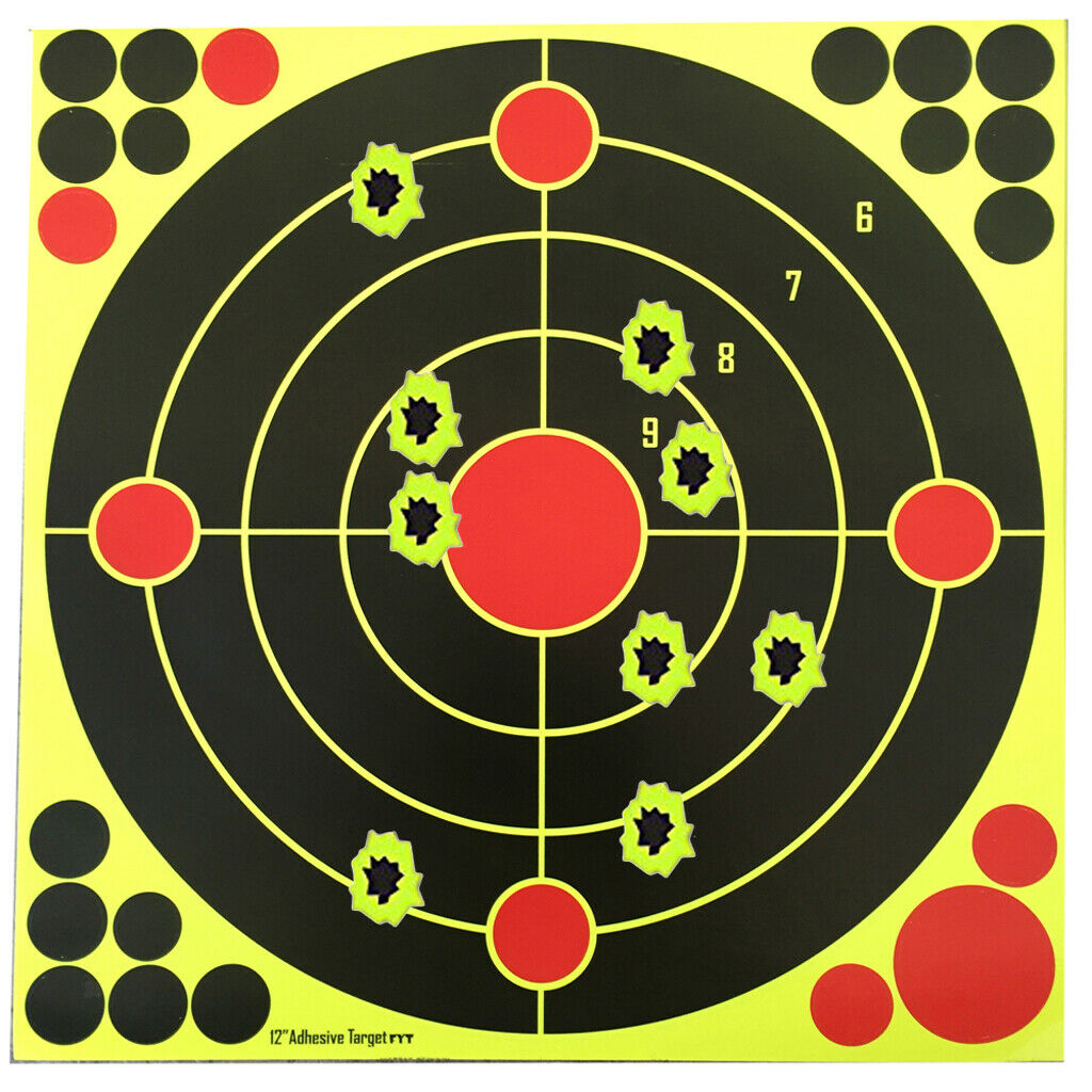10pcs 12'' Splatter Self Adhesive Reflective Target Paper Shooting Stickers