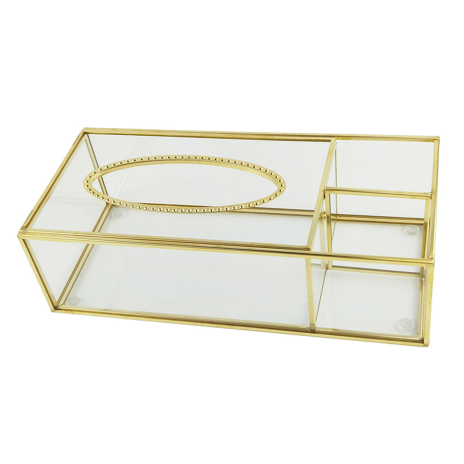 Nordic Luxury Glass Paper Tissue Box Napkin Storage Box Facial Tissue Holder