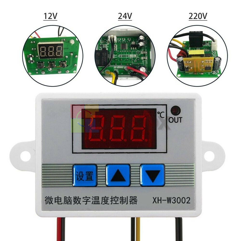 W3002 LED Temperature Controller Digital Thermostat with Transformer AC 110-220V