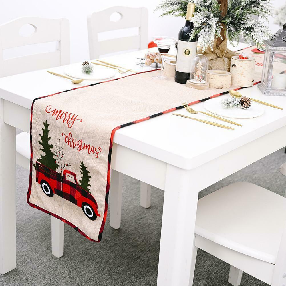 Burlap Christmas Table Runner Christmas Table Runner for Christmas Party Decor