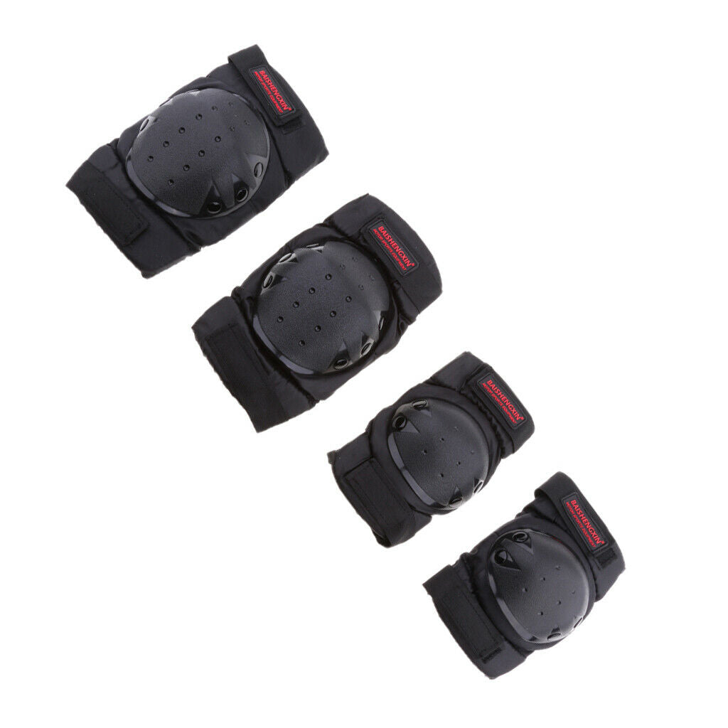 Motorcycle Body Protector Multi-Sport 2 Elbow & 2 Knee Pad Safety Set