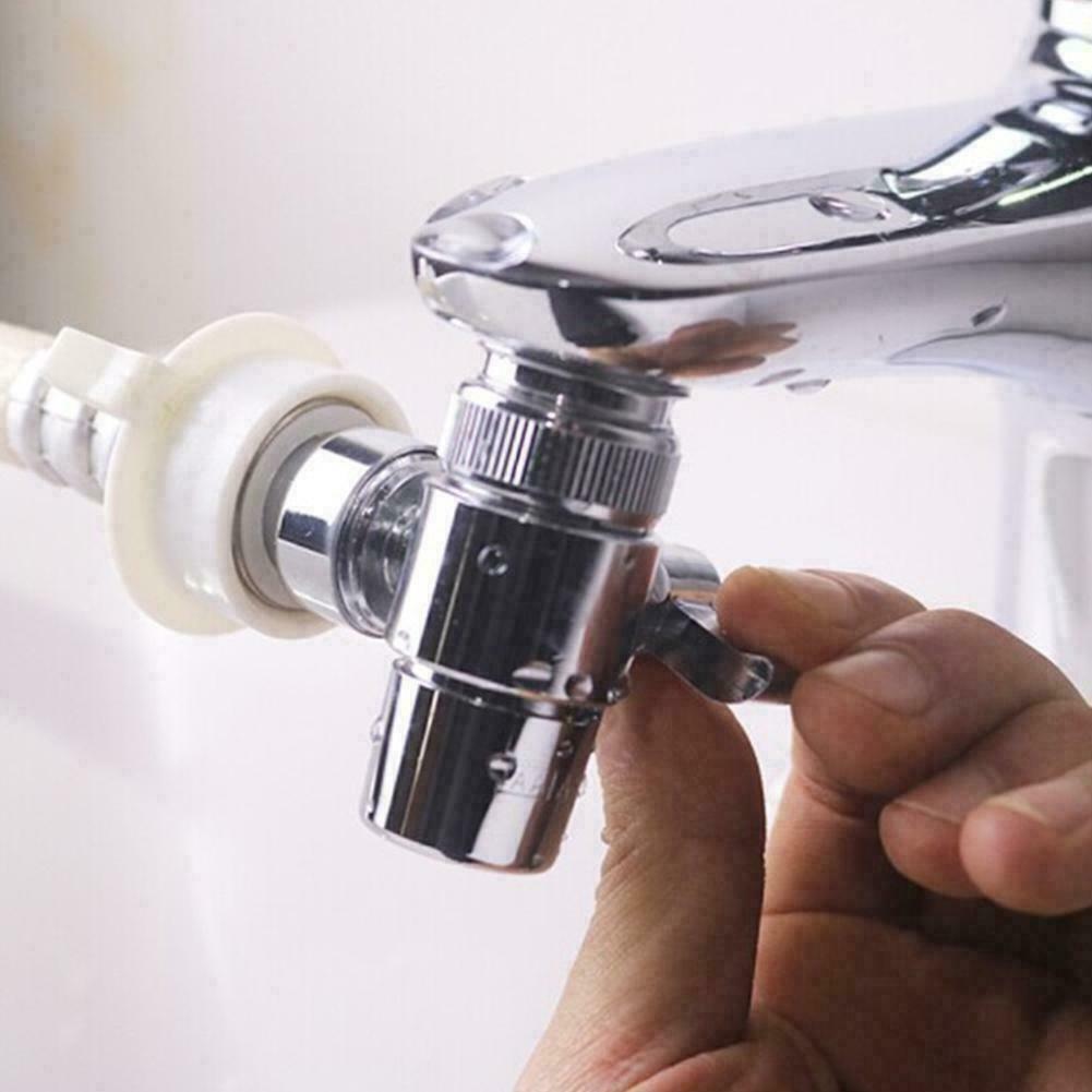 Brass Bidet Shower Head Diverter Valve Faucet Tap T-Adapter Splitter N5P9