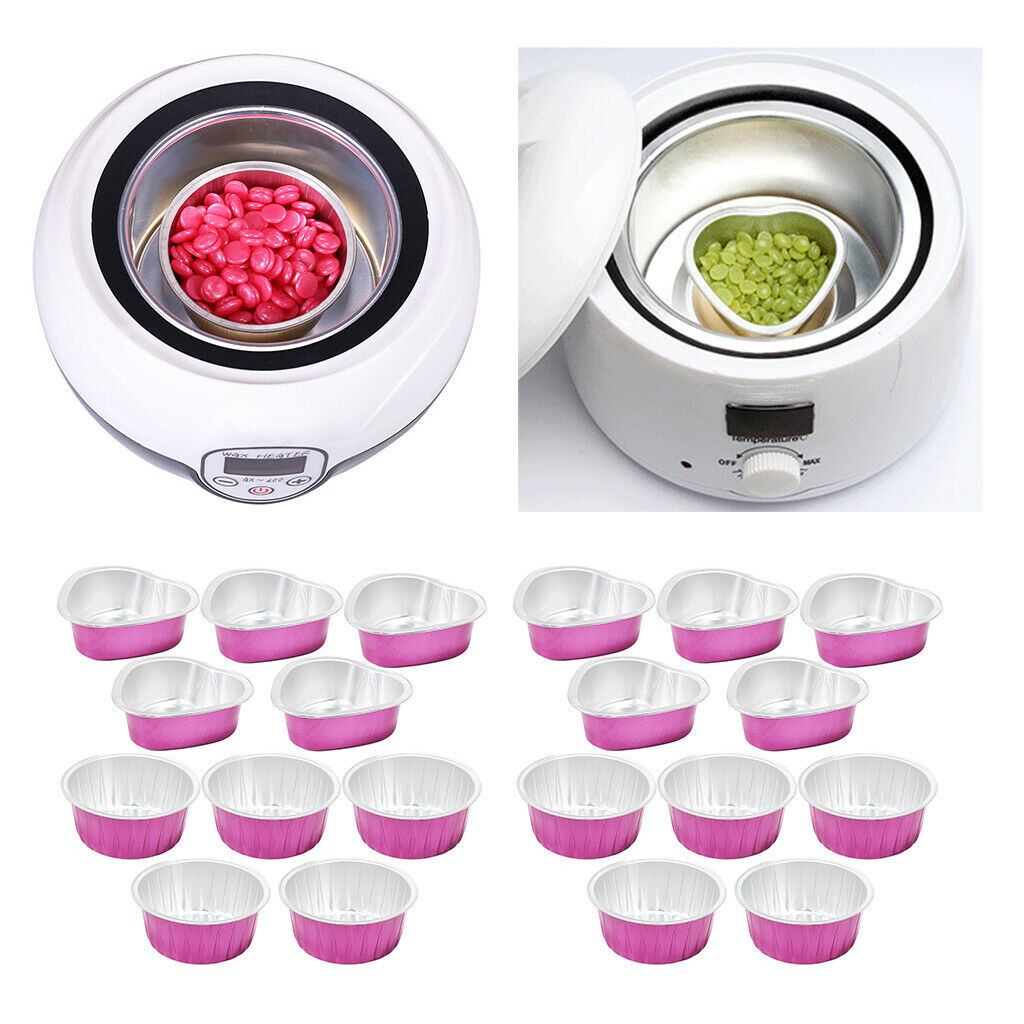 20 Pack Wax Beads Beans Melting Bowl Pot for Face Hair Removal Supplies