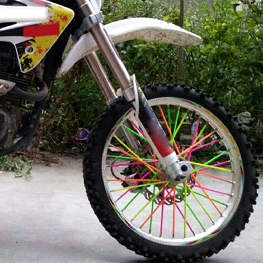 36x Red Wheel Spoke Skins Trim Wheel Rim Custom for Motocross Pit Motorbike