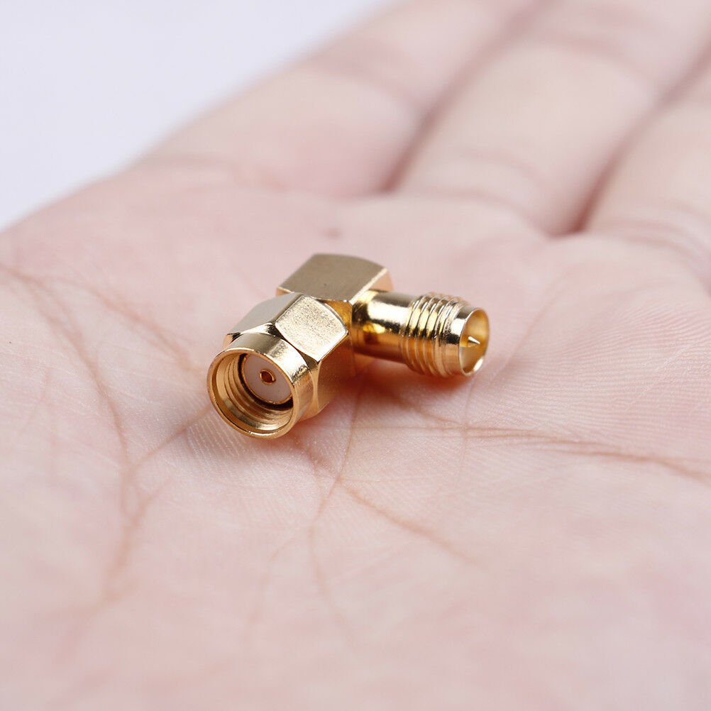 rp sma male jack to rp sma female jack screw thread brass connector 90degr.l8