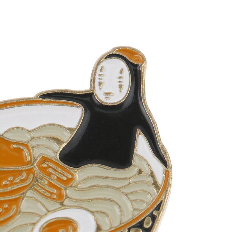Ramen Bath No Face Man Enamel Pin Fashion Cartoon Gourmet Brooch Badge