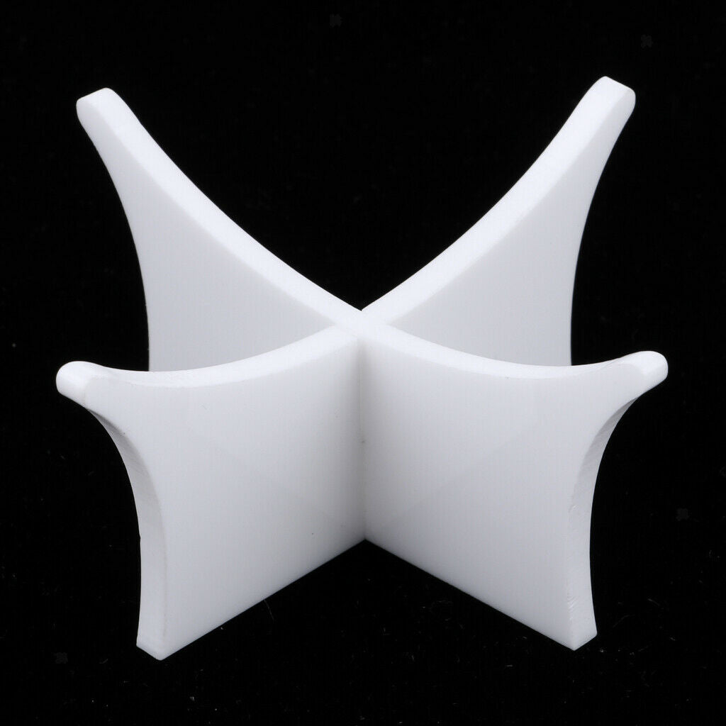 Pack 3 White Acrylic Display Stand Pedestal Holder for Basketball Football