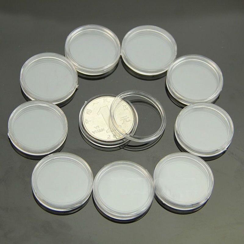 30mm Airtight Capsule Coin Holder Case Box  25Pcs