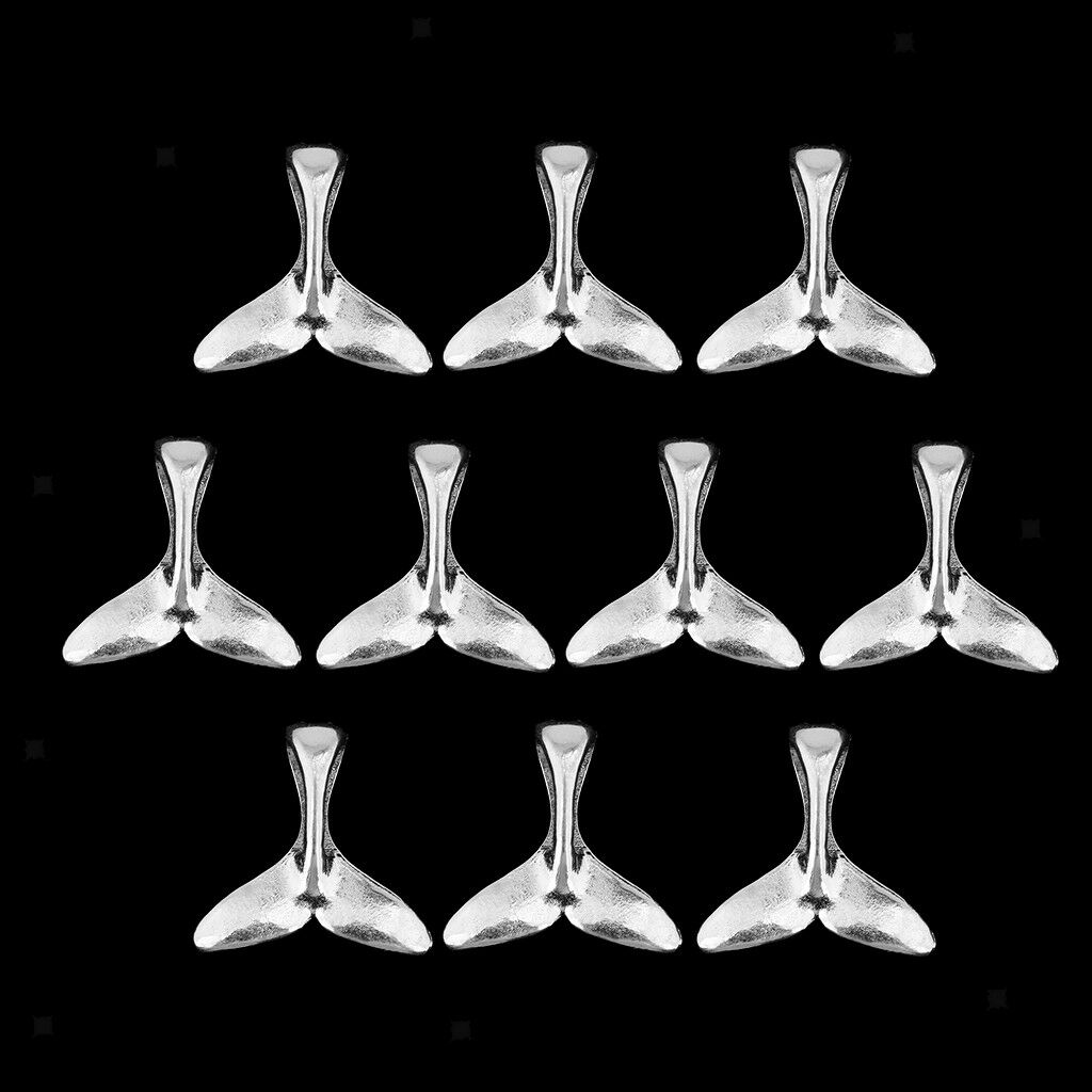 8PCS Mermaid Tail Charms Pendants Connectors Jewelry Making Findings Crafts
