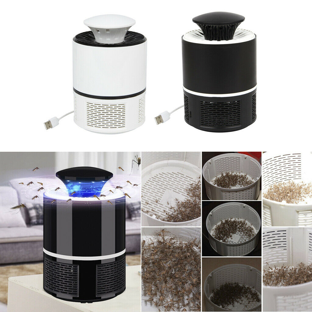 Electric Mosquito Bug Pest Fly Insect Zapper Lantern Killer USB 20-40m White