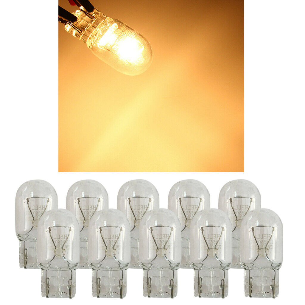 10x T20 W21/5W Glass Car Backup Single Filament Turn Signal Brake Light 12V