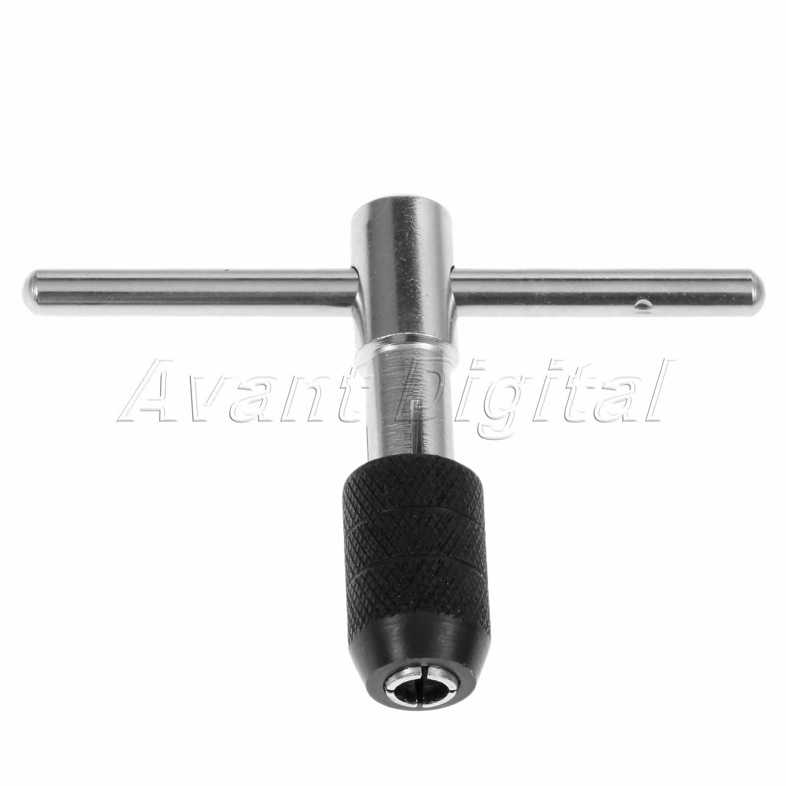Stainless Steel Screw Tap Drill Bit Wrench Woodworking Hand Tool M6-M12 T Handle