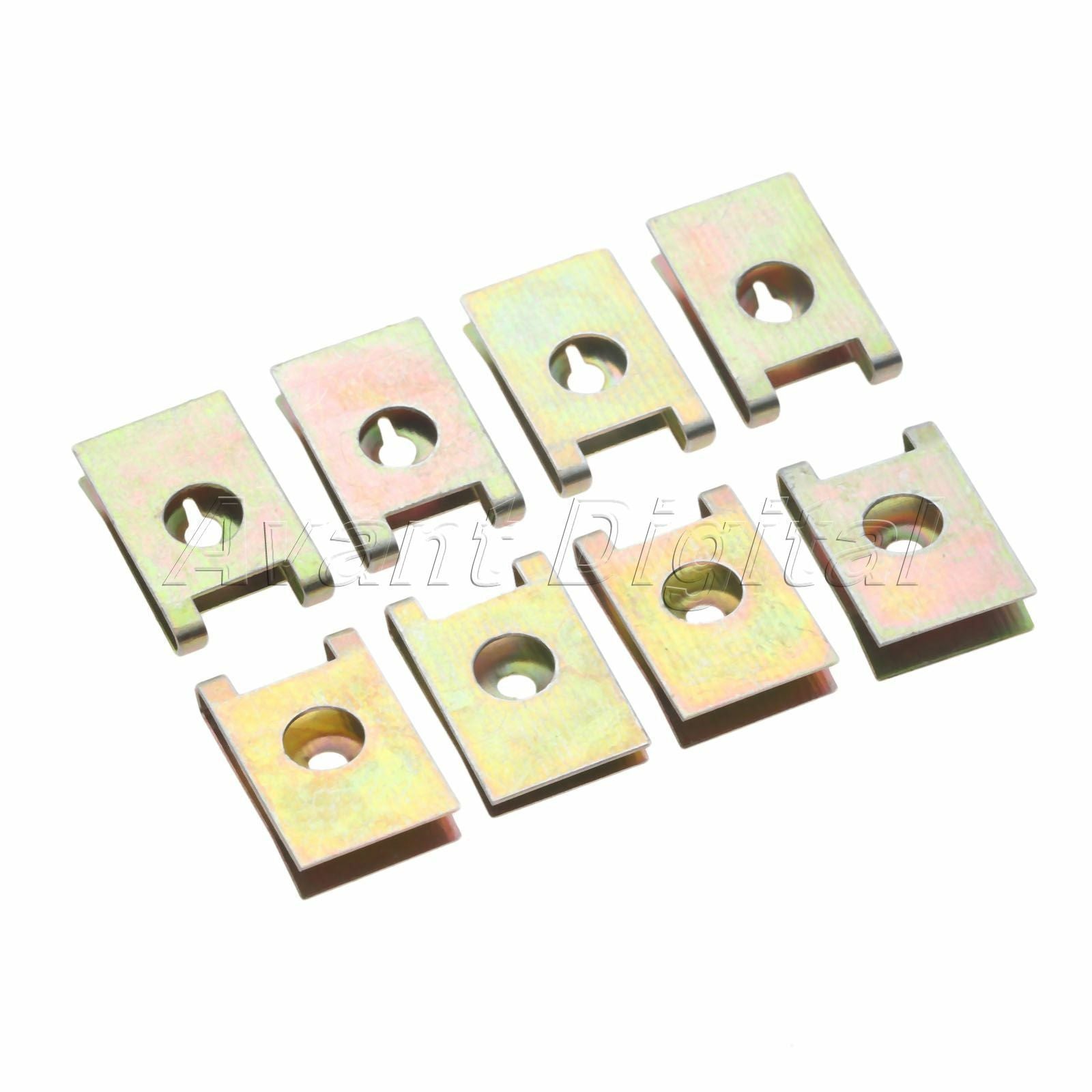 20X Fastener Bumper Panel Plate Fastener Clips Screw Base U Type Nut Clamp