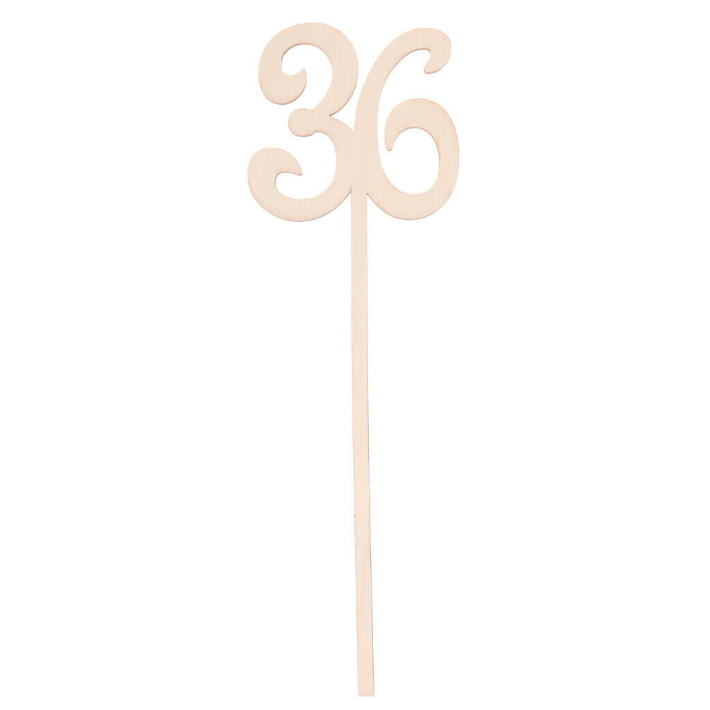 Rustic Wooden Numbers 31-40 Wedding Birthday Party Centerpieces Decoration