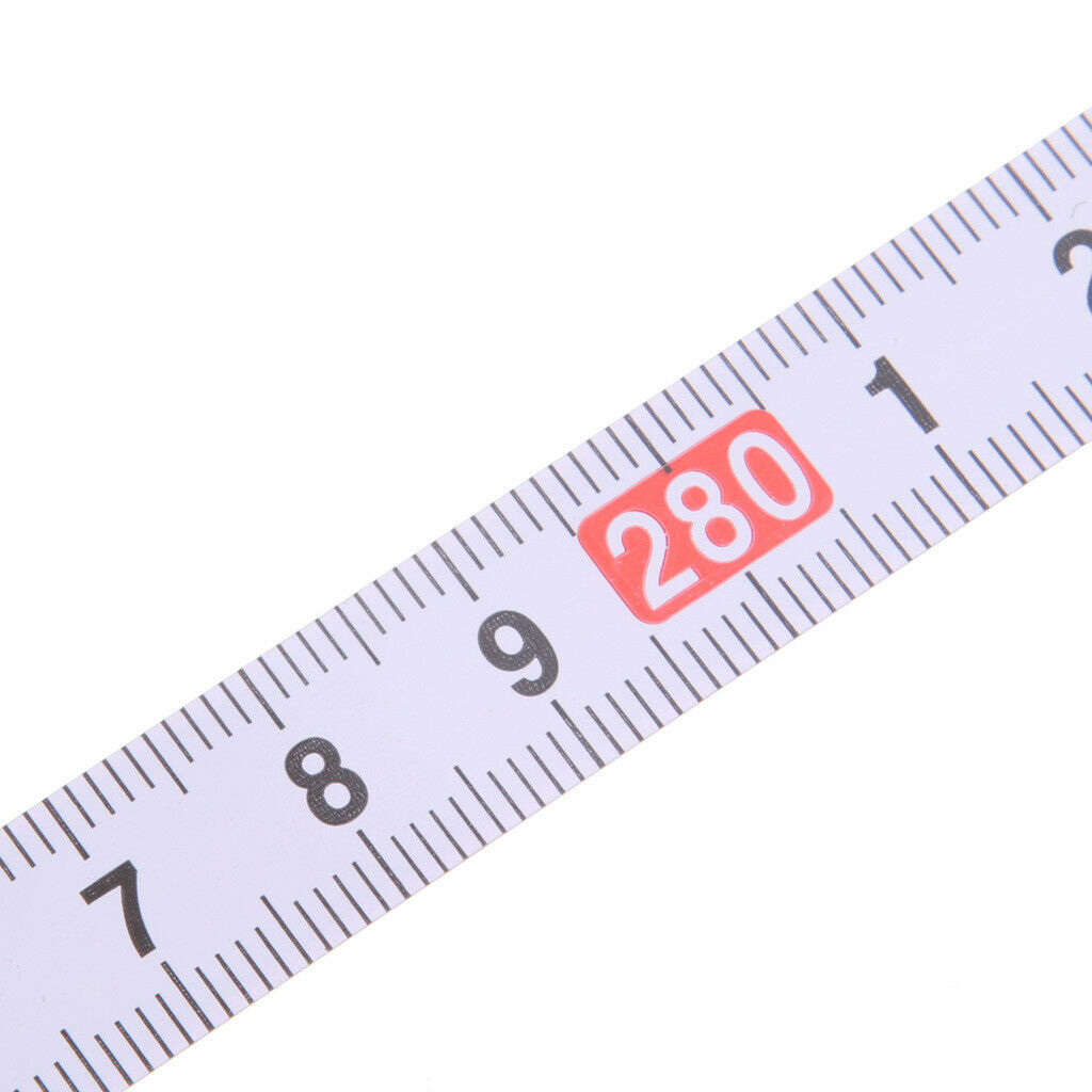 4Pcs Self-Adhesive Counter Measuring Tape Steel for Track Sewing Table White