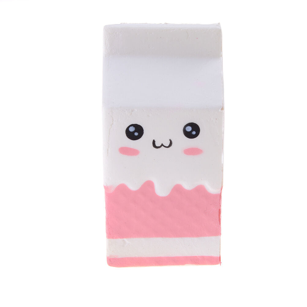 Cute  Milk Box Slow Rising Scented Cartoon Bread Hand Pillow To.l8