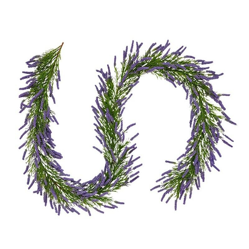 Artificial Lavender Ivy, Faux Lavender Leaves Vines Handmade Garland GreenerR6A7