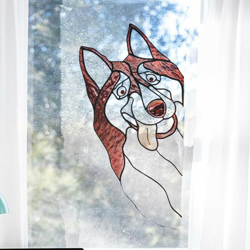Cute Husky Wall Stickers Household Wall Windows Glass Decoration Animal S.l8