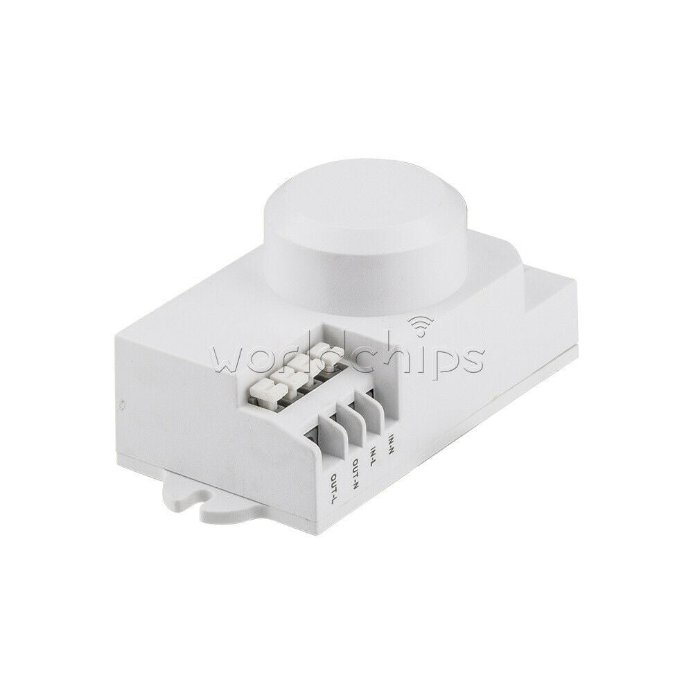 Microwave Sensor Switch 5.8ghz HF AC 85~250V LED 360Â° Radar Motion Body Sensing
