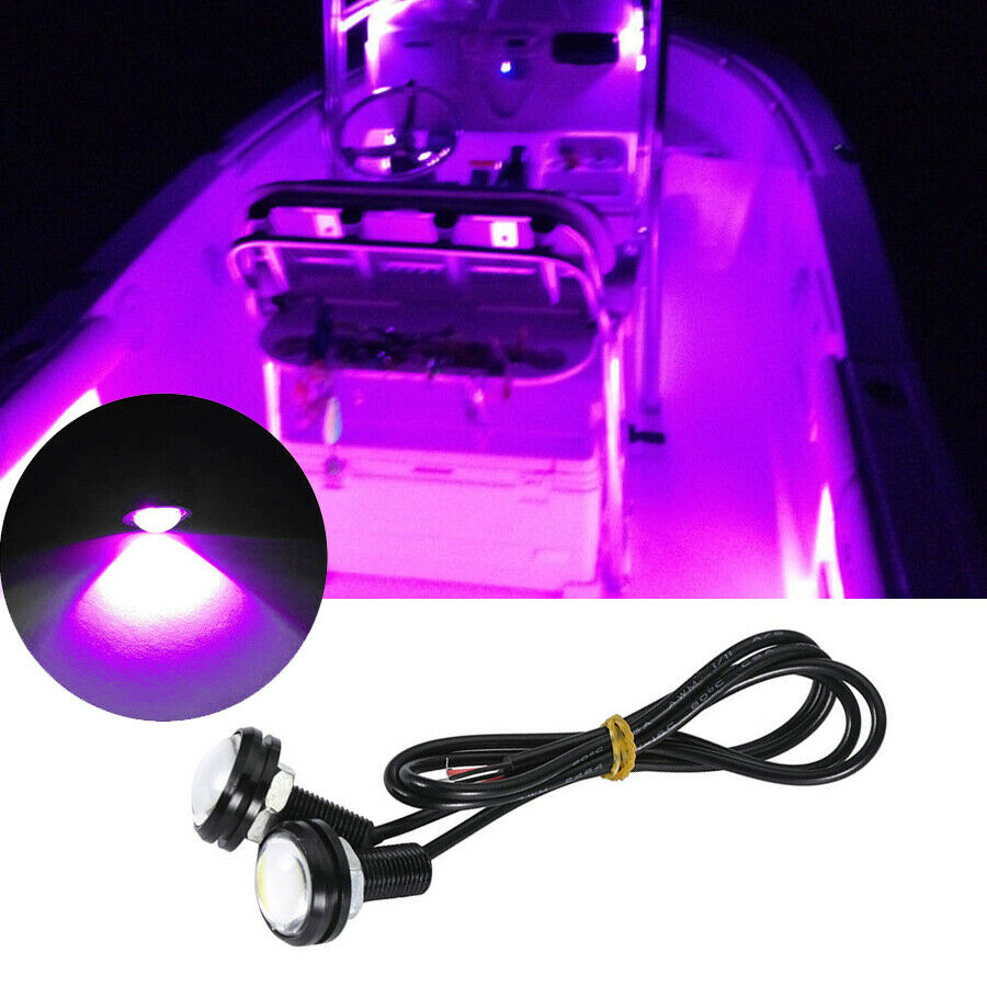 PINK LED BOAT PLUG LIGHT GARBOARD BRASS DRAIN 3/4" NPT MARINE UNDERWATER FISH