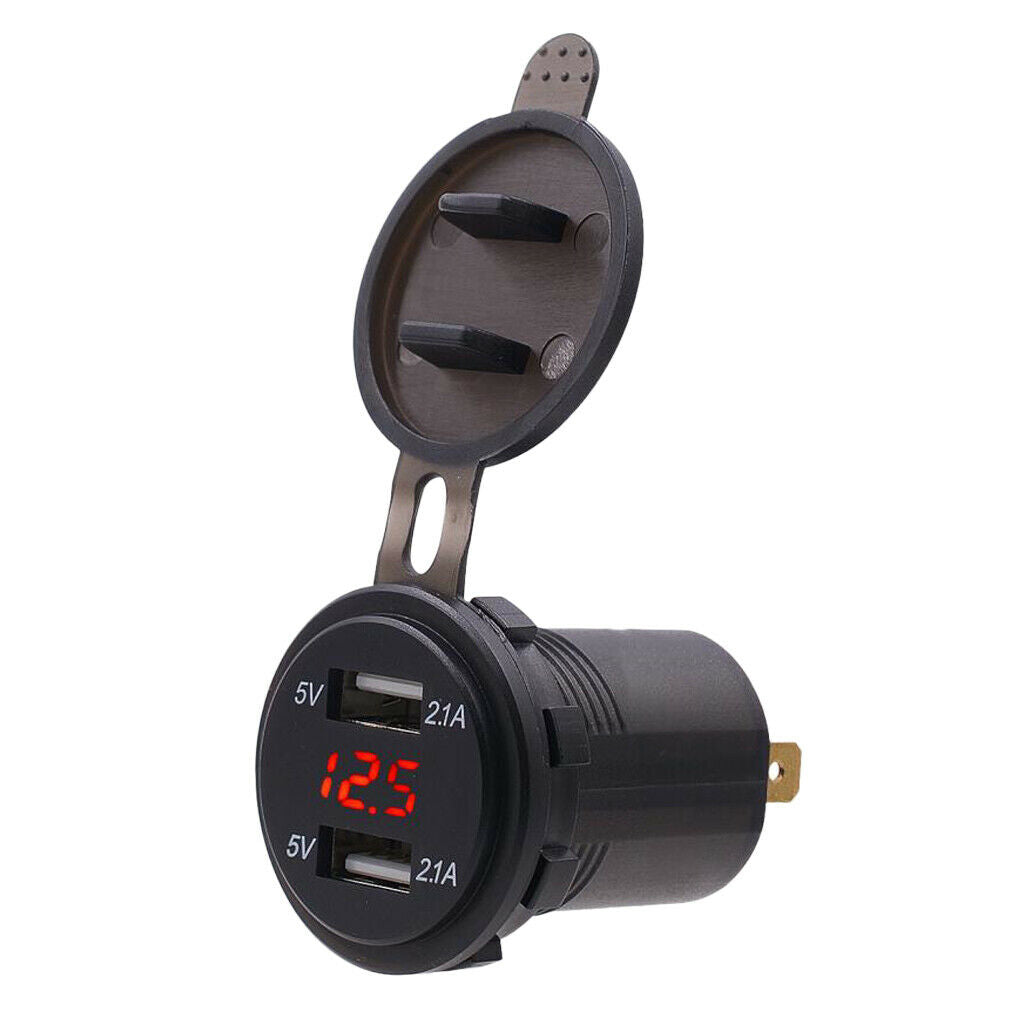 12V Car Cigarette Lighter Socket Dual 4.2A 2 USB Ports Charger Power Outlet