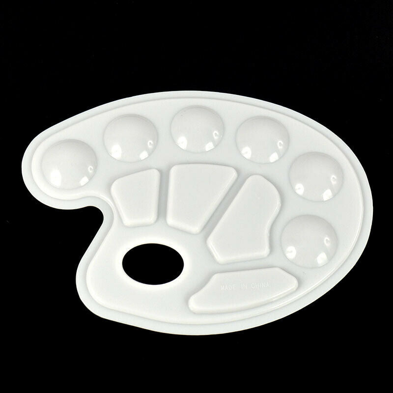 1Pcs White Plastic Watercolor Palette Supply Artist Art Alternatives Paint Tray