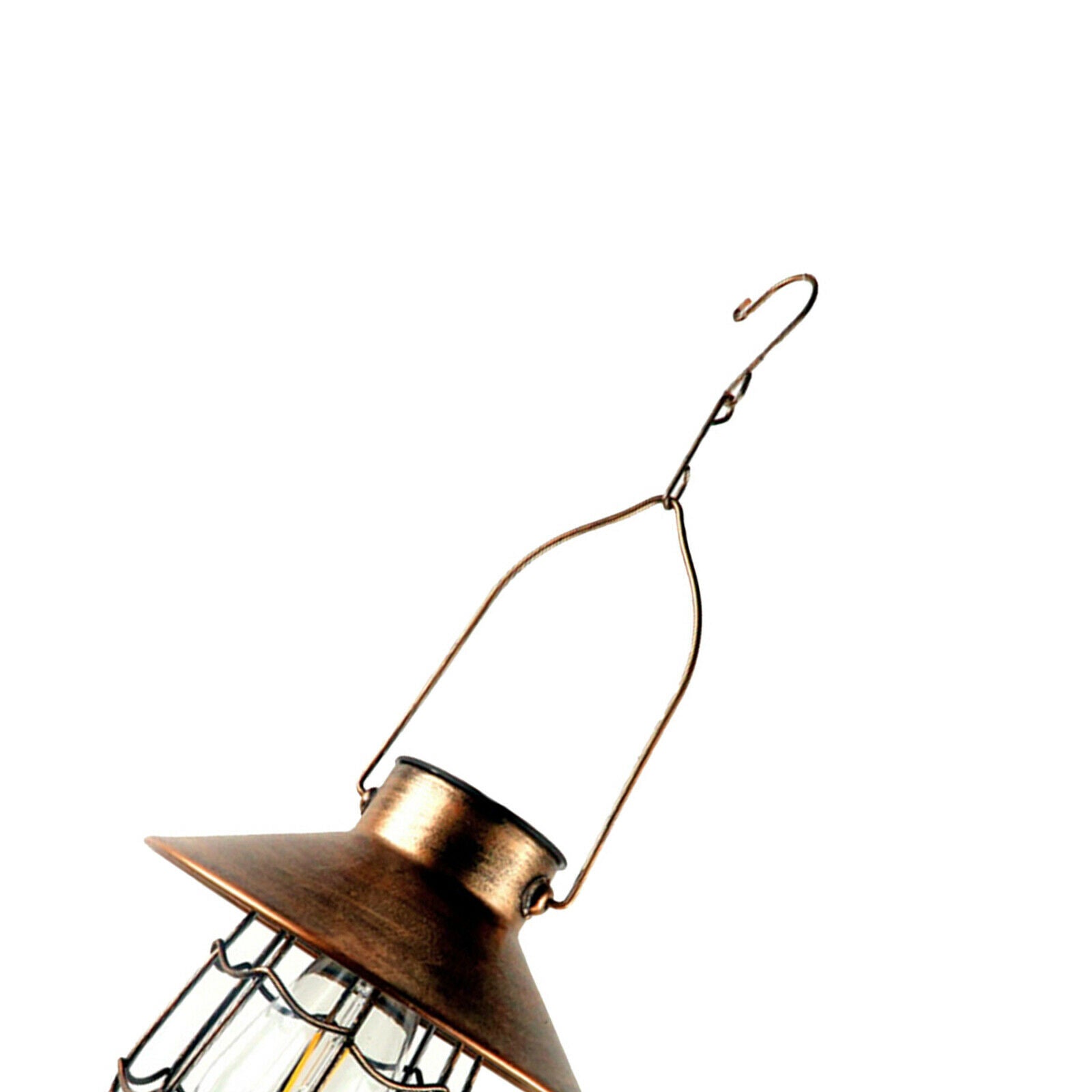 Solar Lantern Outdoor Hanging Lamp LED Light Metal for Patio Lawn Decor