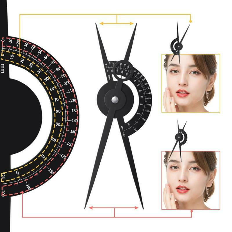 3pcs Multi-purpse Metal Eyebrow Positioning Stencils Rulers Set Randomly Colors