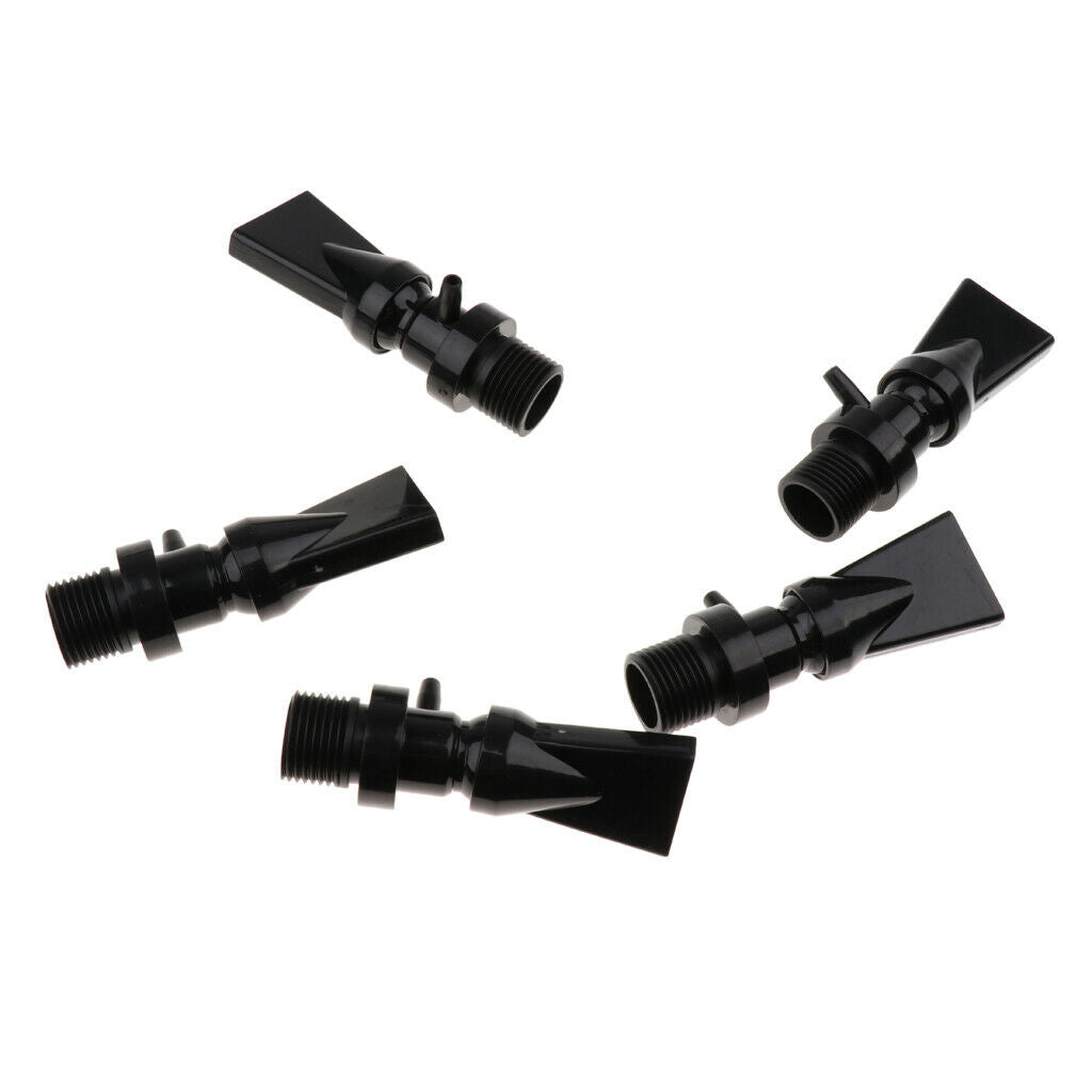 Aquarium Water Outlet Duckbill Return Tube End Free Turn Flow Black
