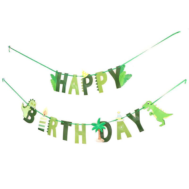 Dinosaur Birthday DIY Garland Happy Birthday Banners Roar Dino Party Wild One_DD
