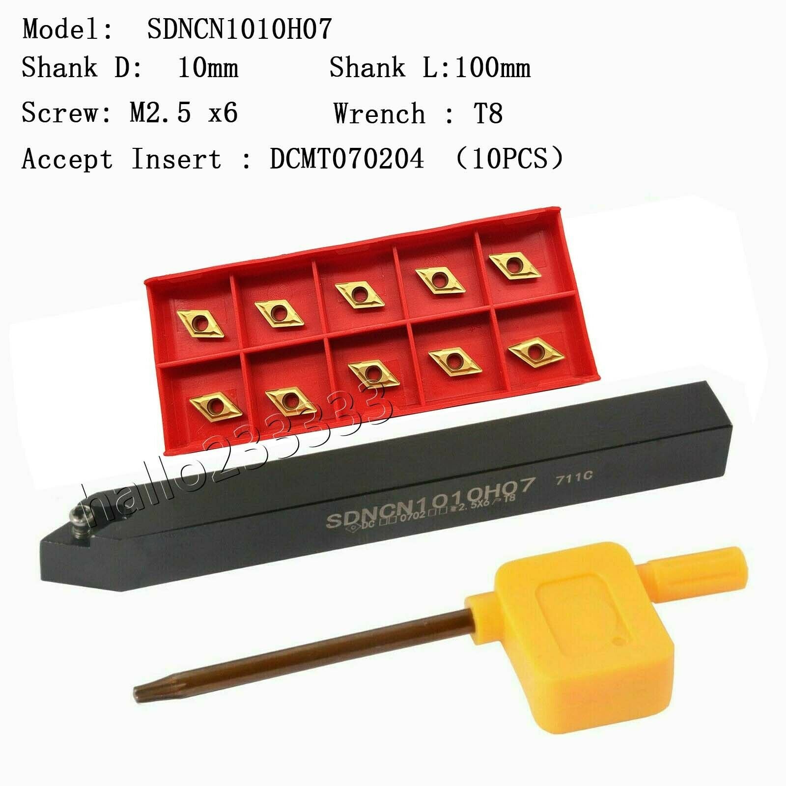 SDNCN1010H07 lathe External Turning Tool Holder + DCMT070204 BP010 inserts