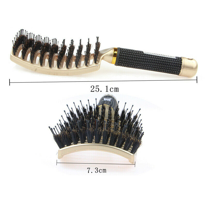 Boar Bristle Hair Brush Vented Detangling Hair Combs for Women Curly Wavy Hairs