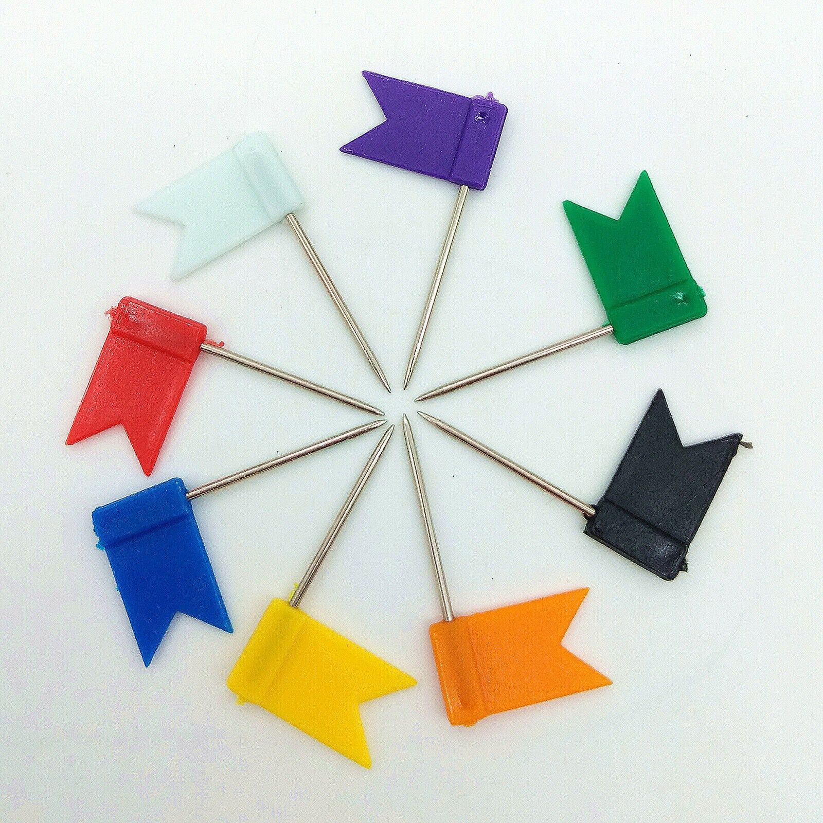 400pcs Flag Push Pin Travel Thumb Tack Home Office Decorative Map Tacks
