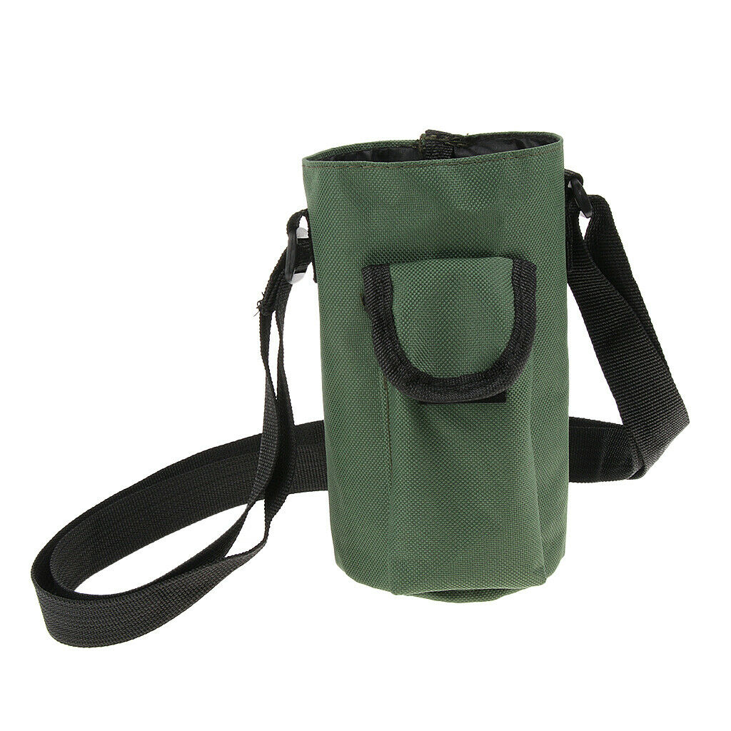 Waterproof Water Bottle Holder Carrier Bag Pouch Sleeve with Pocket M Green