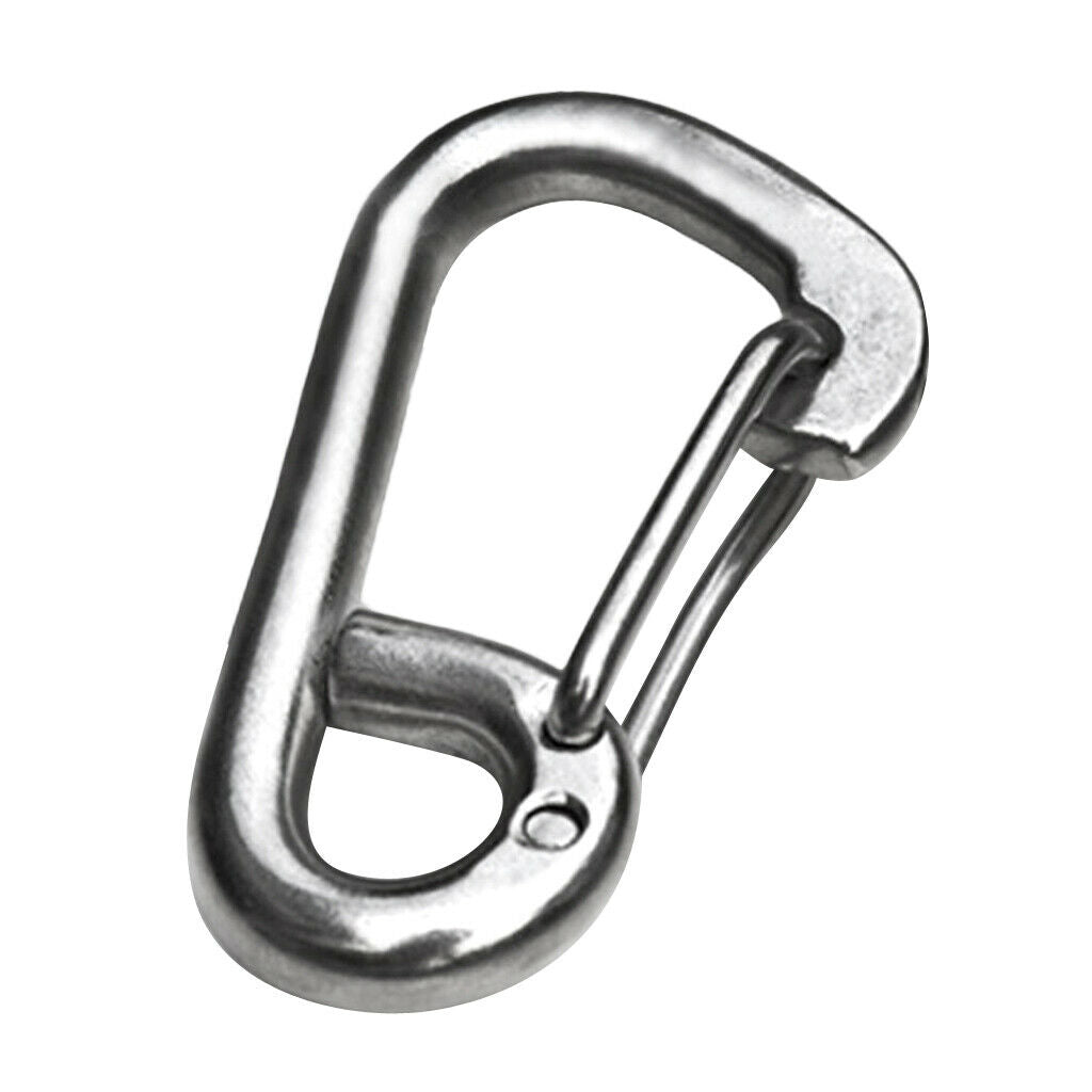 304 Stainless Steel Carabiner Spring Snap Hook Link Outdoor Buckle M14x140mm