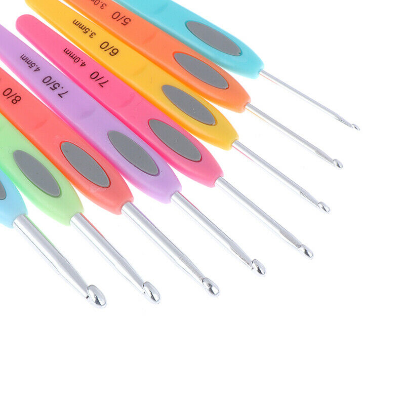 8pcs Crochet Hook Aluminum Knitting Needles Weave Craft Yarn Crochet Nee  JfJDD