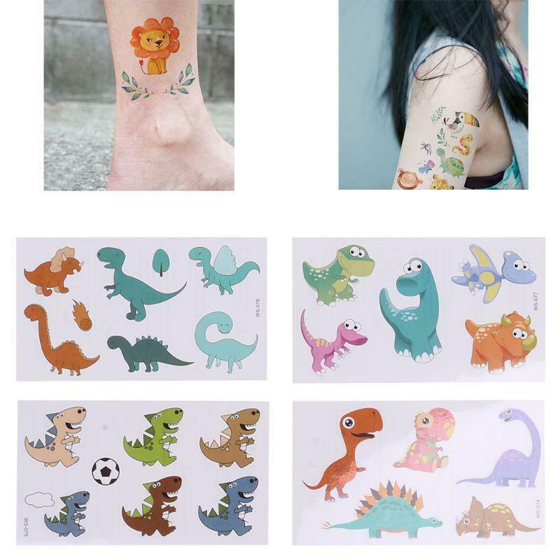 10 Sheets Temporary Animal Tattoos for Kids Children Jungle Zoo Party Supply