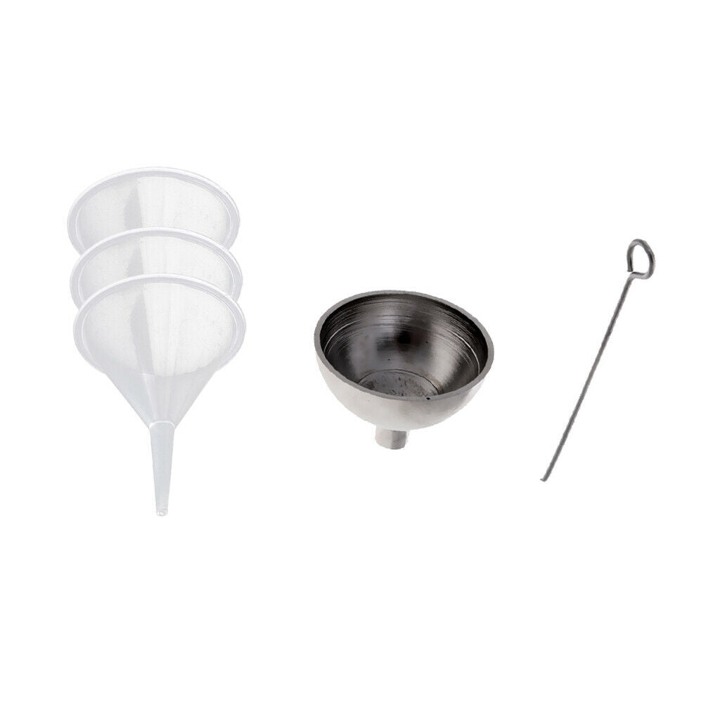 Mini Metal Plastic Funnel Kit For Filling Cremation Jewelry Urns Ashes